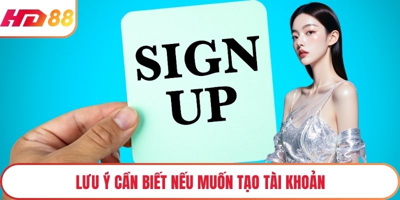Lưu ý cần biết nếu muốn tạo tài khoản