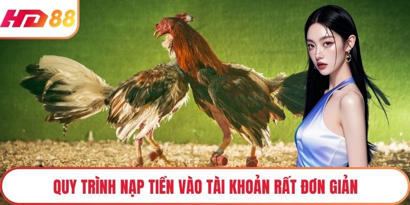 Quy trình nạp tiền vào tài khoản rất đơn giản